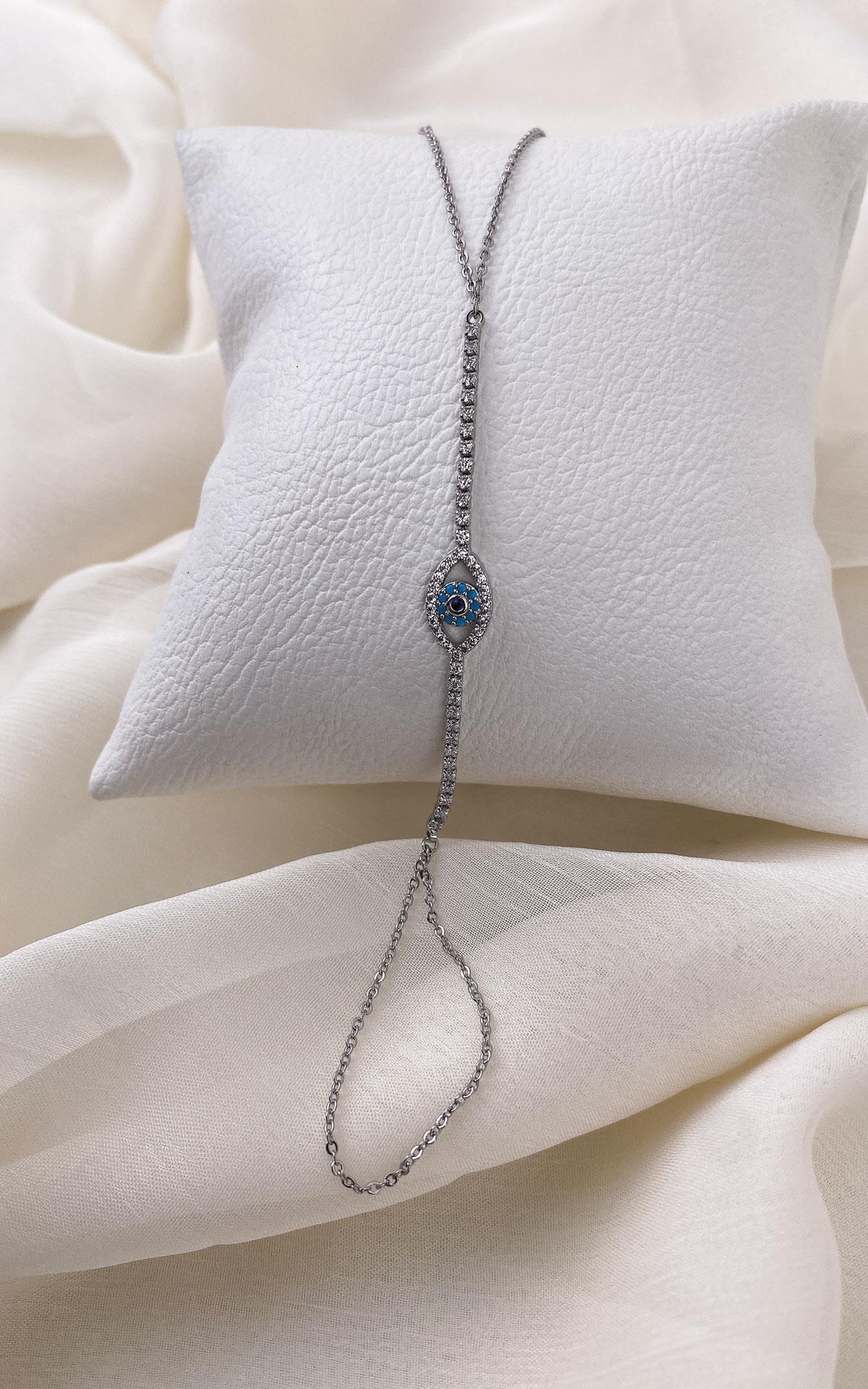 Göz Figürlü Taşlı Gümüş Şahmeran