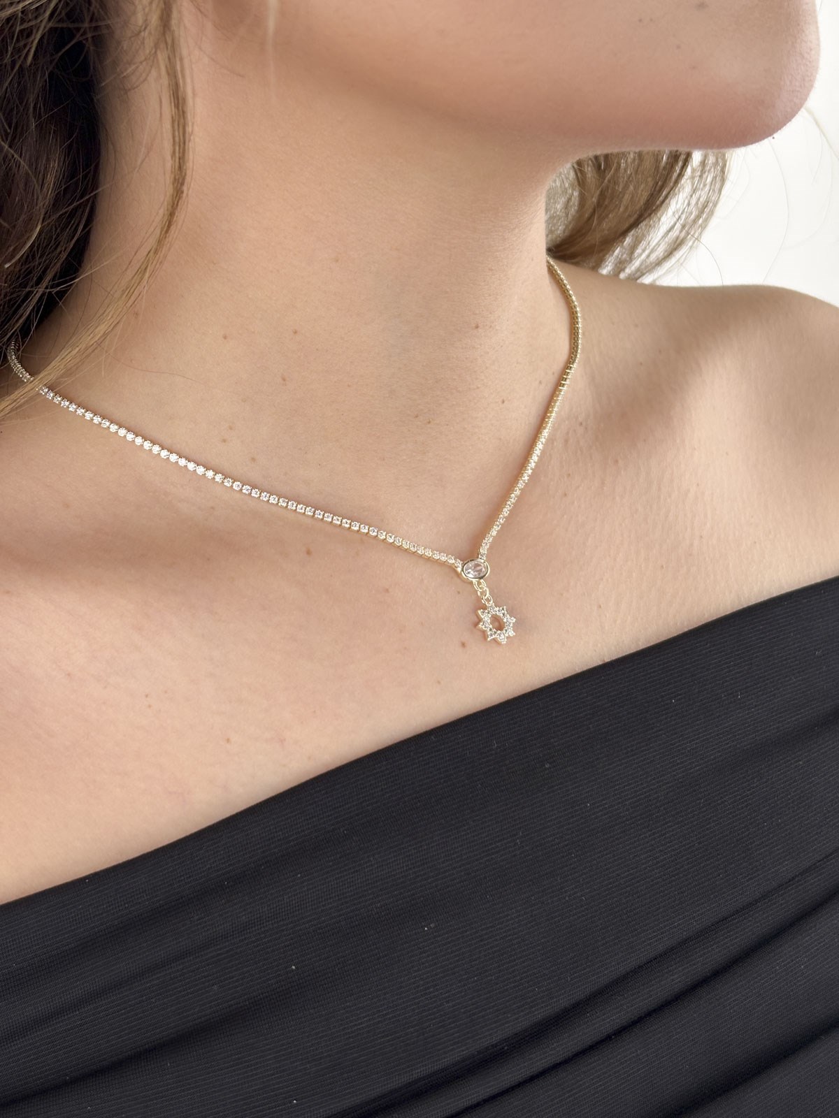 Güneş Figürlü Su Yolu Kolye