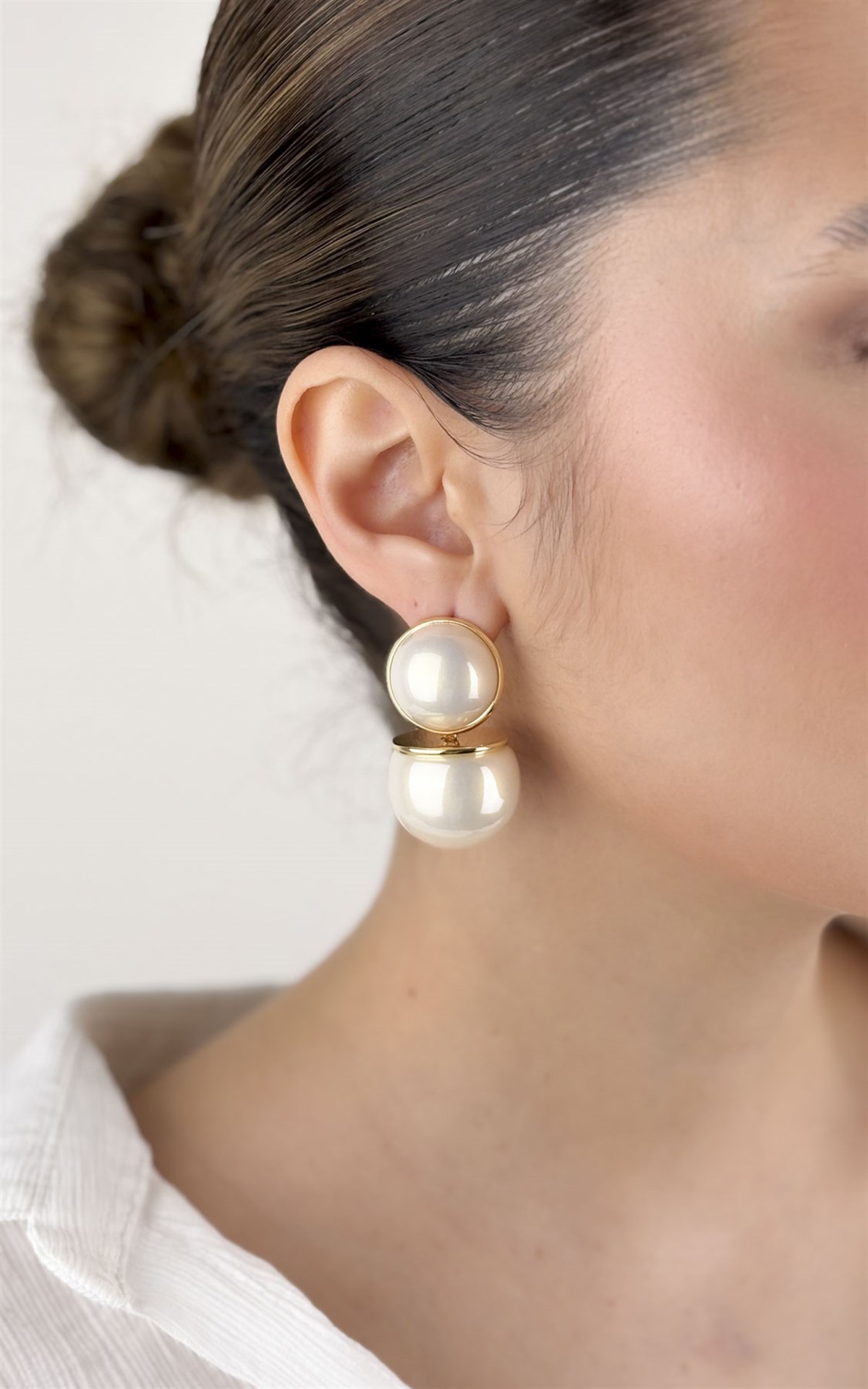 İnci Sallantılı Küpe