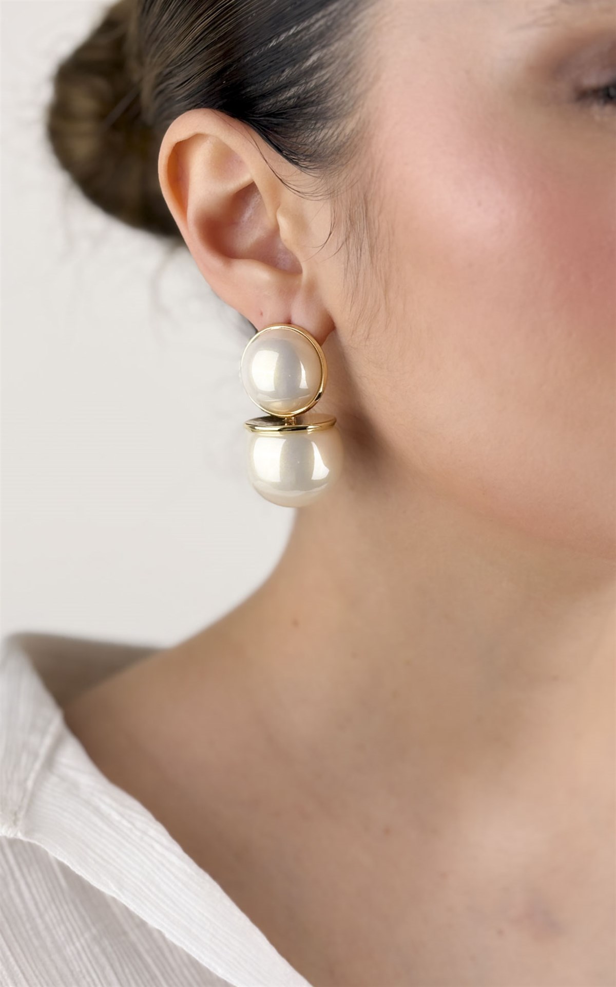 İnci Sallantılı Küpe