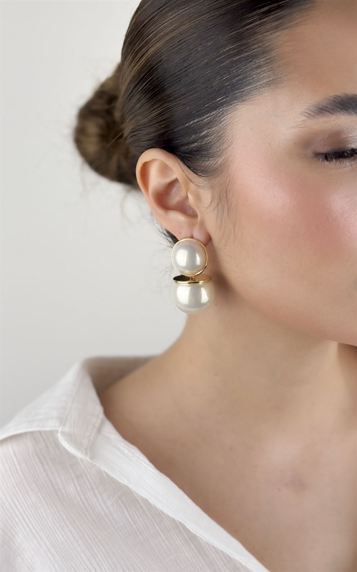 İnci Sallantılı Küpe