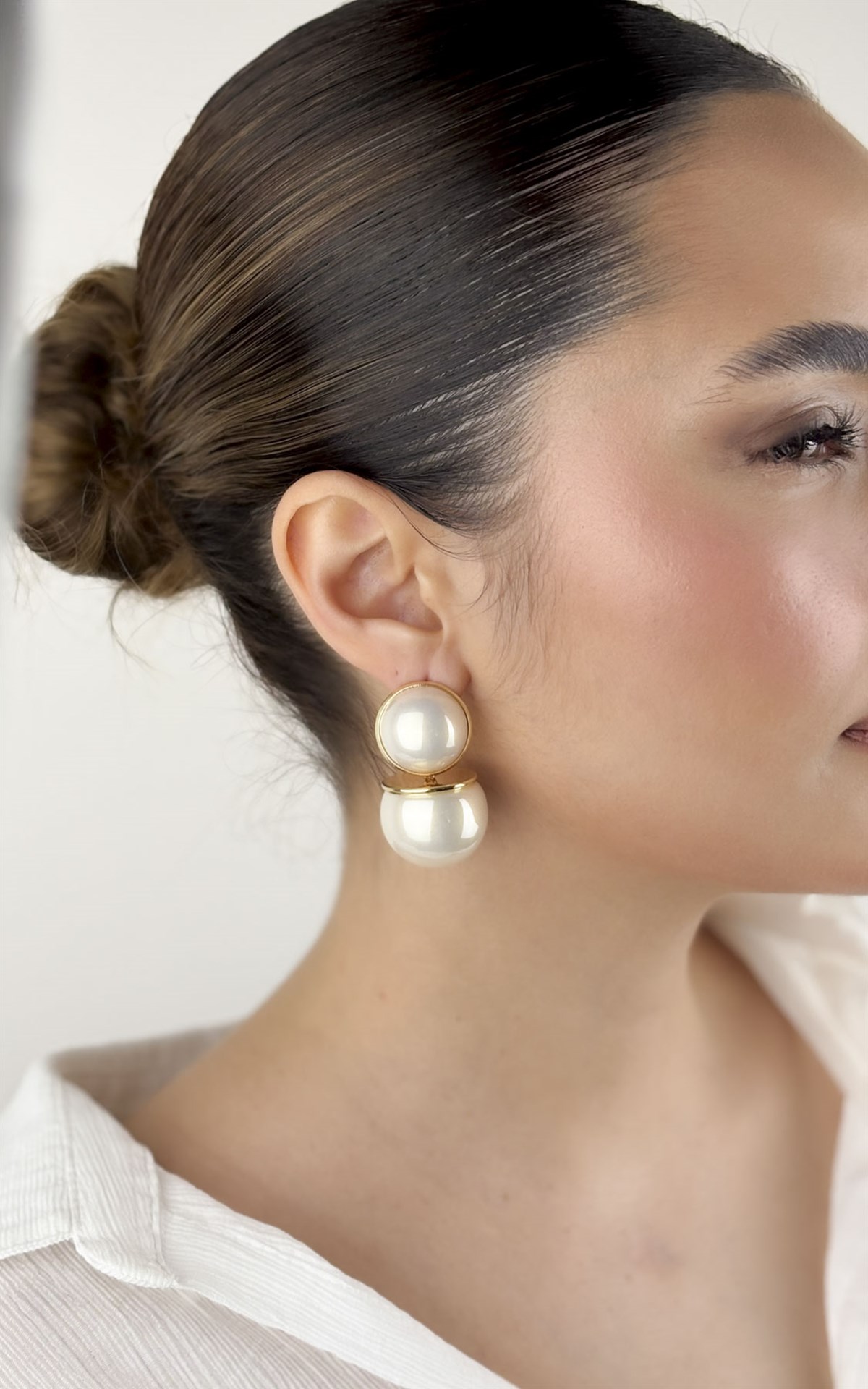 İnci Sallantılı Küpe