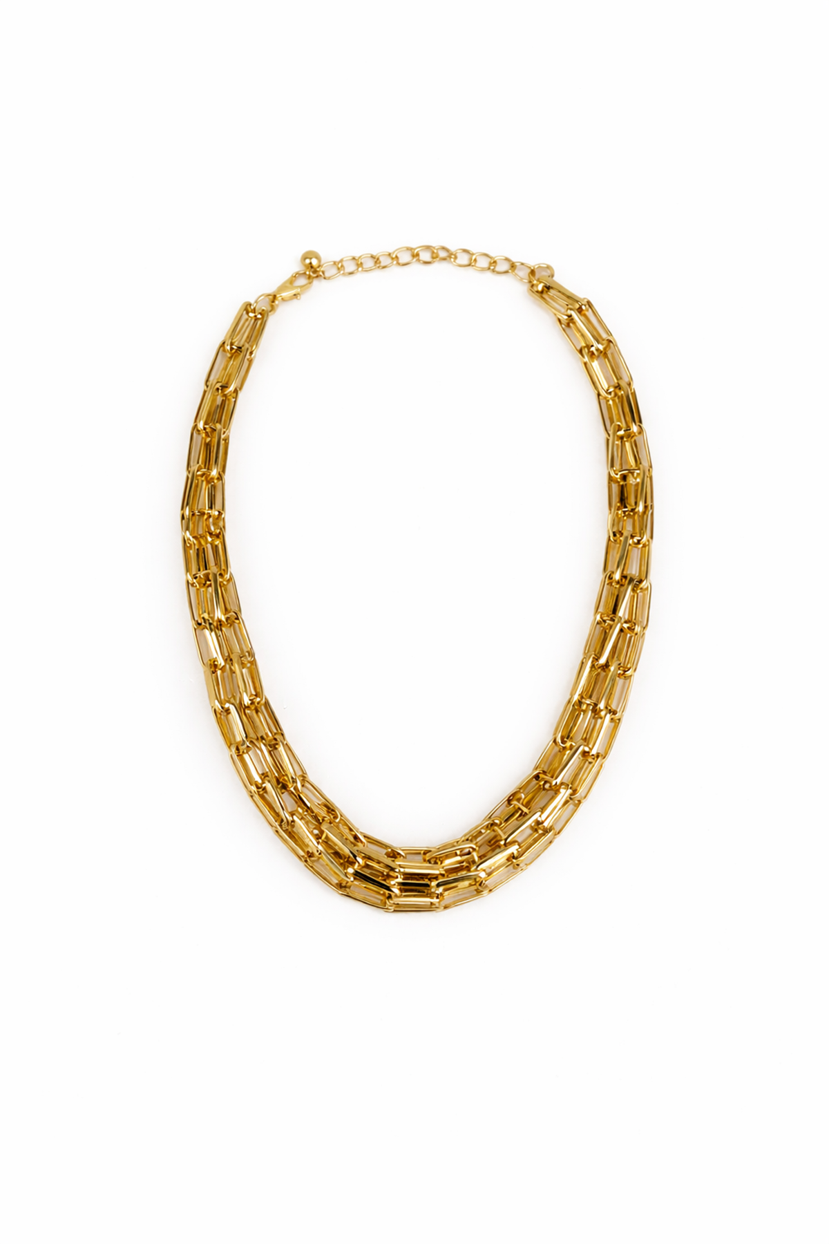 Kalın Zincir Tasarım Gold Kolye