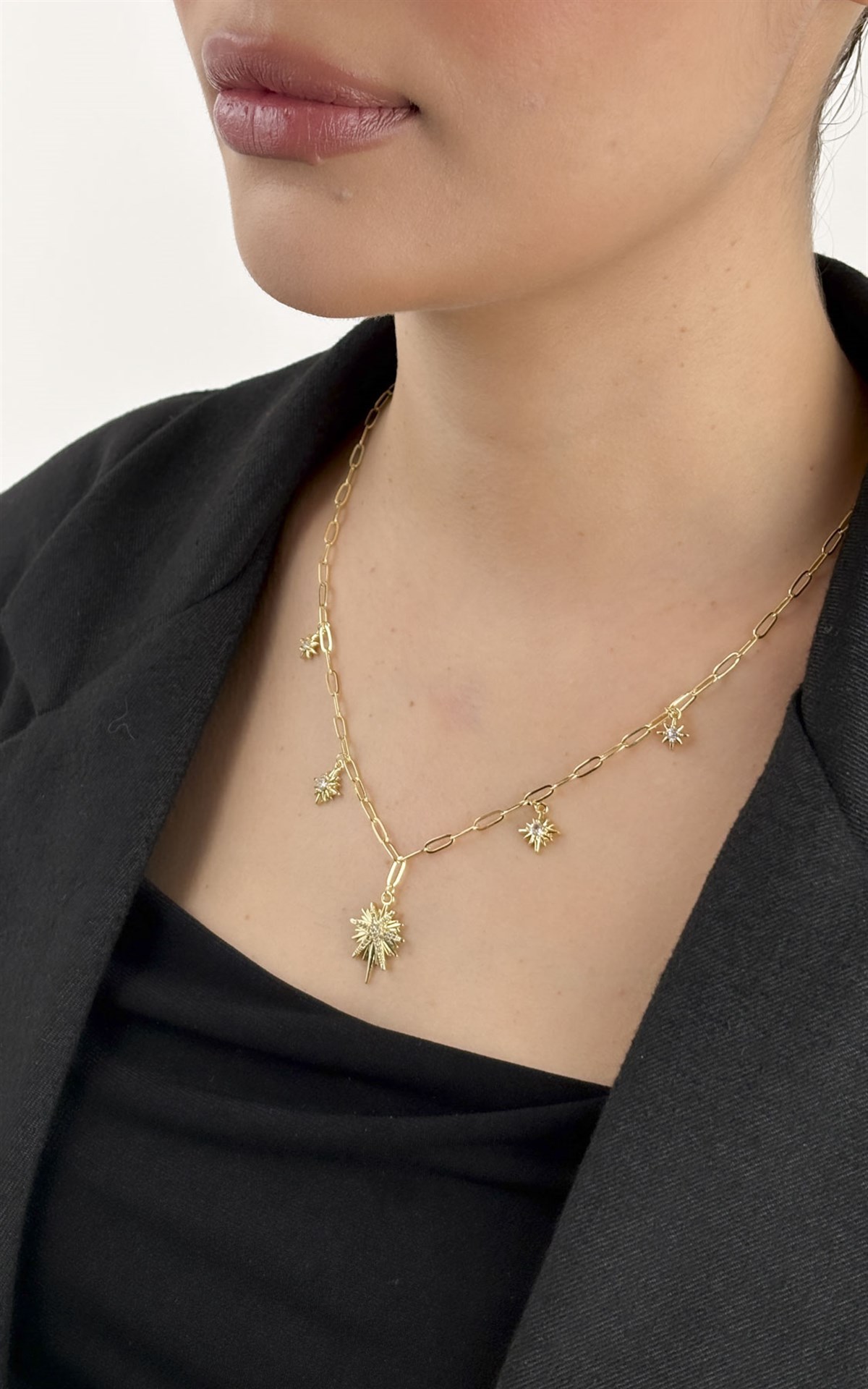 Kuzey Yıldız Figürlü Kolye