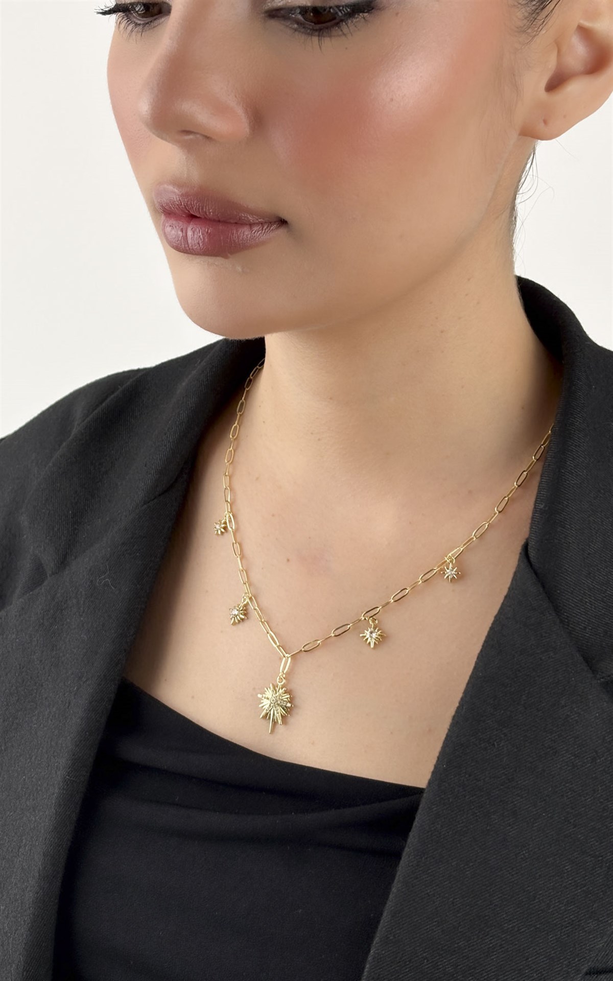 Kuzey Yıldız Figürlü Kolye