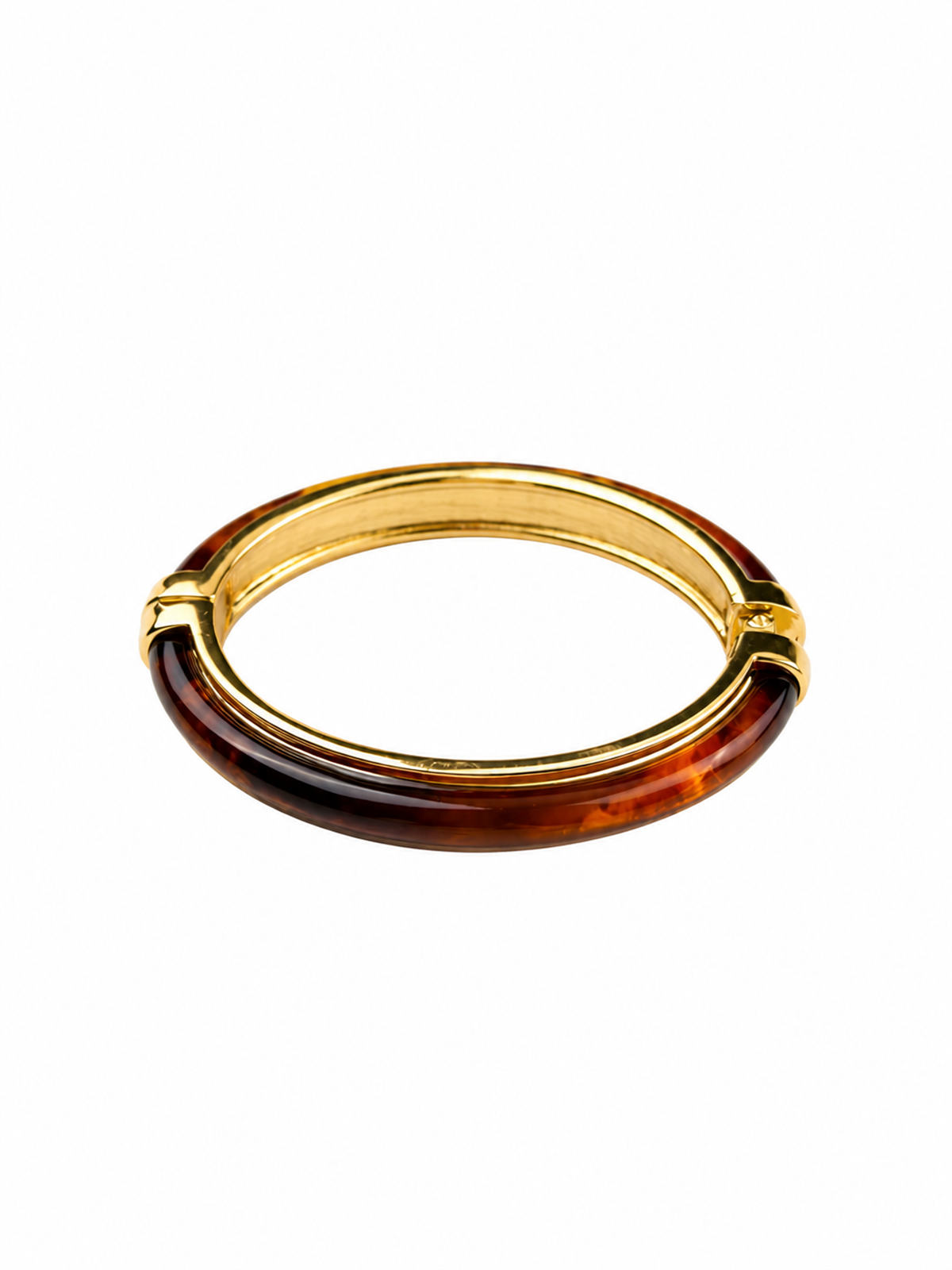 Reçine Görünümlü Gold Kelepçe Bileklik