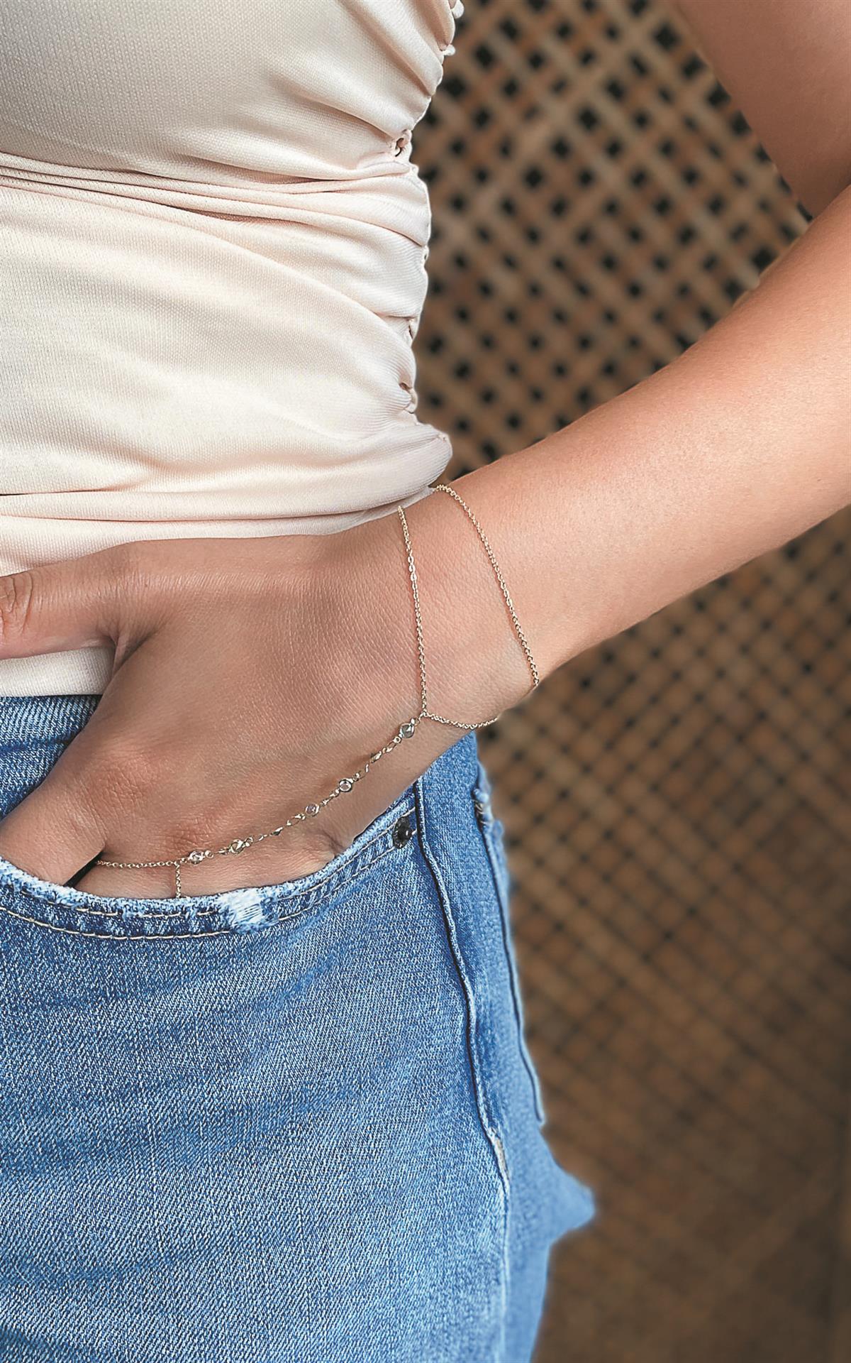 Renkli Taş Sıralı Gold Şahmeran