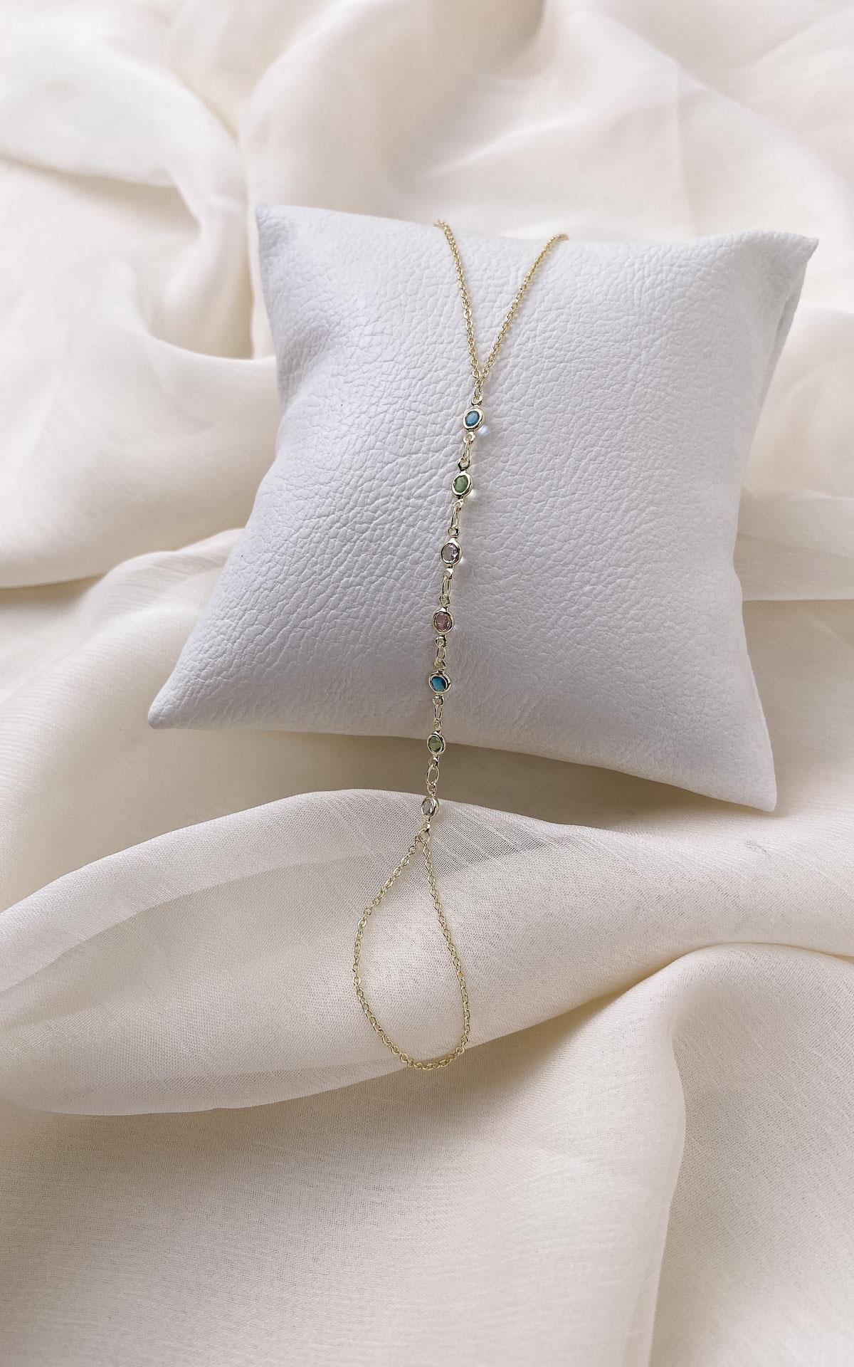 Renkli Taş Sıralı Gold Şahmeran