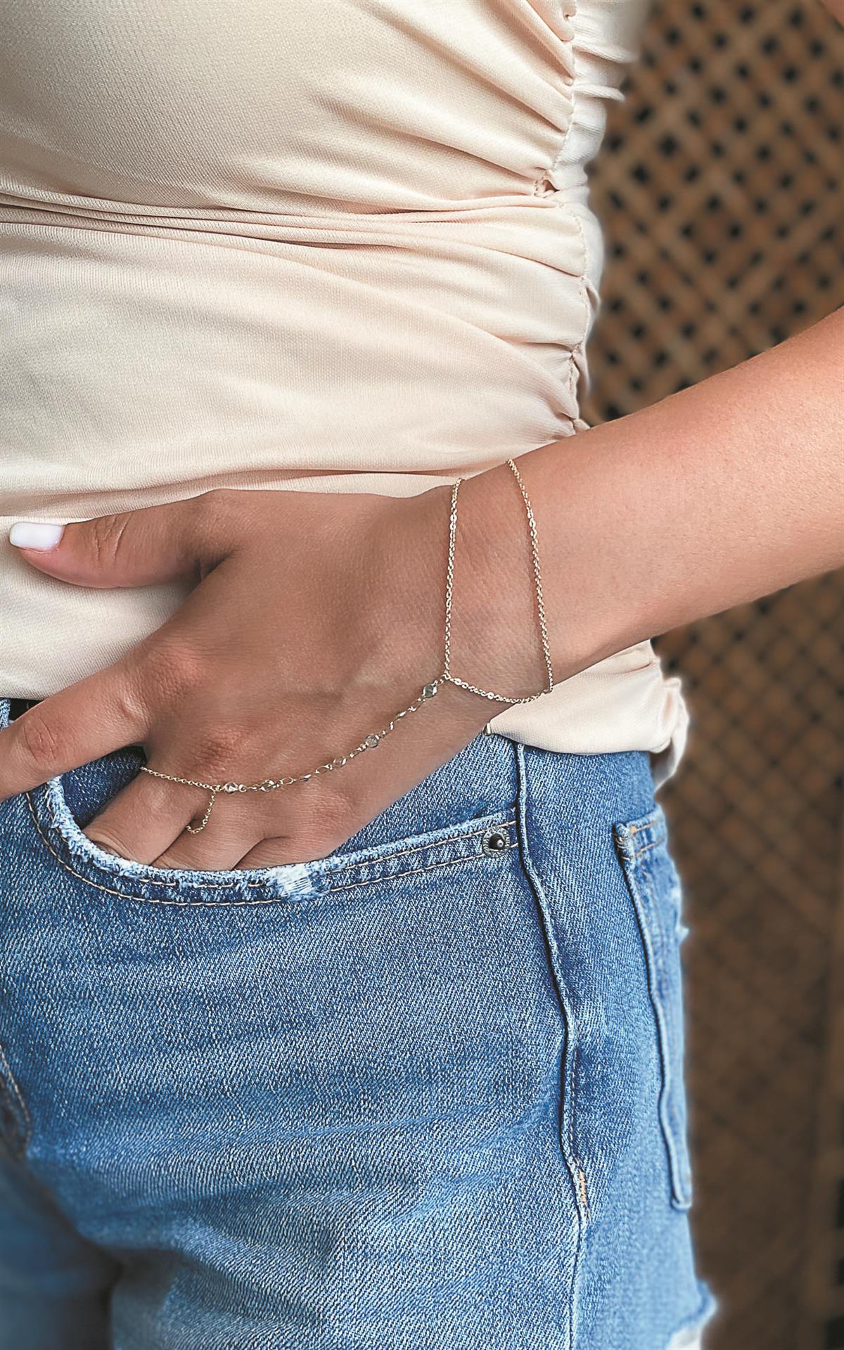 Renkli Taş Sıralı Gold Şahmeran