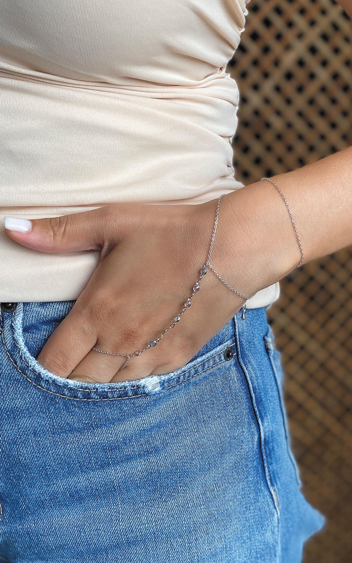 Renkli Taş Sıralı Gümüş Şahmeran