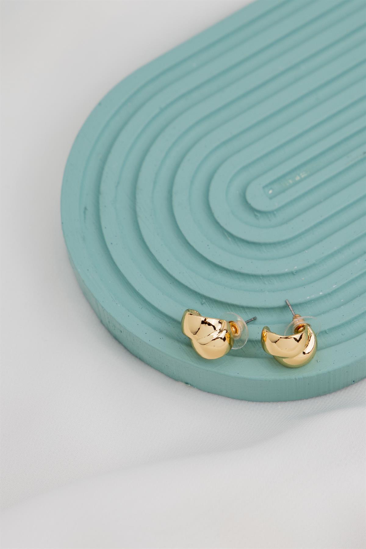 Sarmal Gold Yarım Halka Küpe