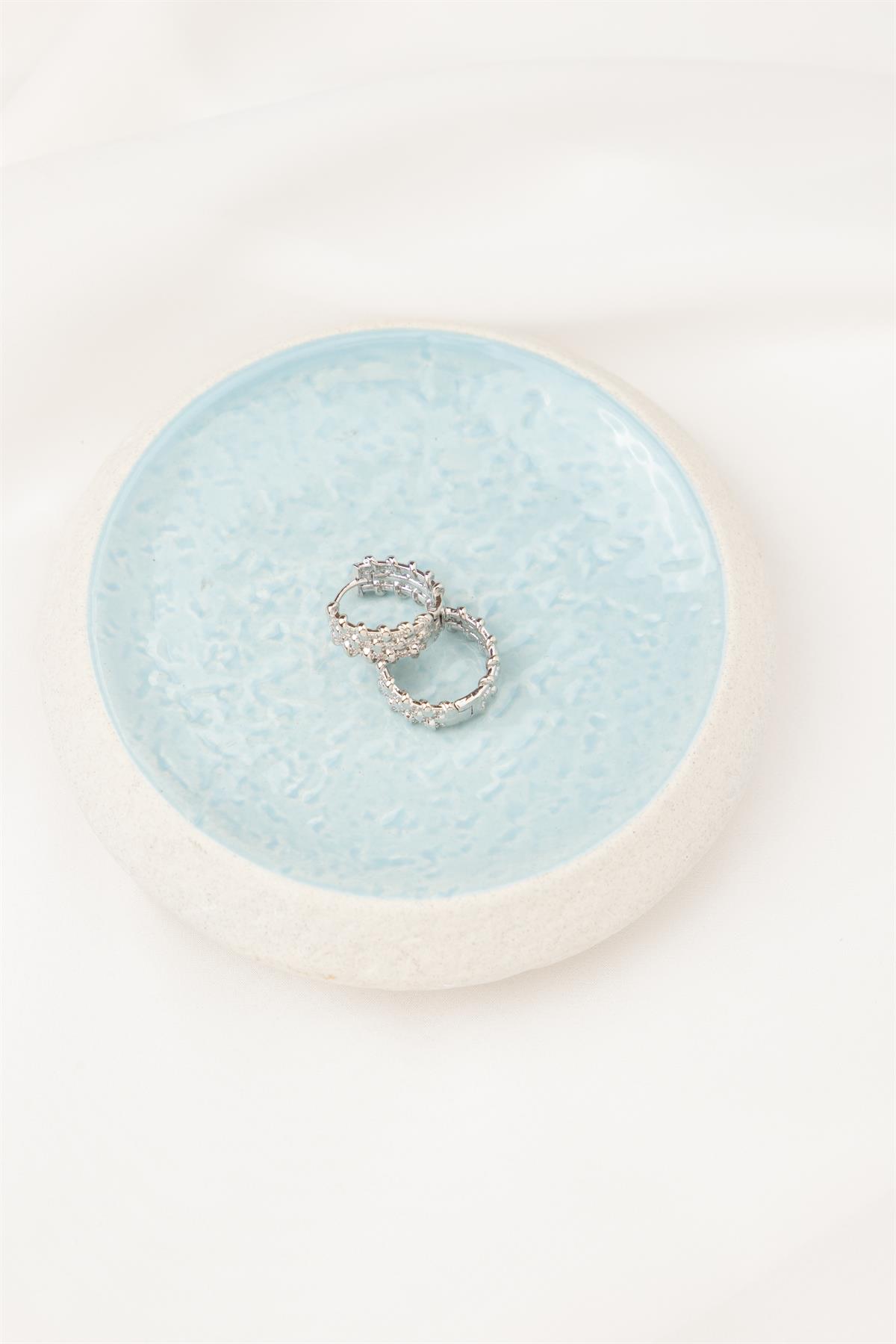 Sarmal Zirkon Taşlı Gümüş Halka Küpe