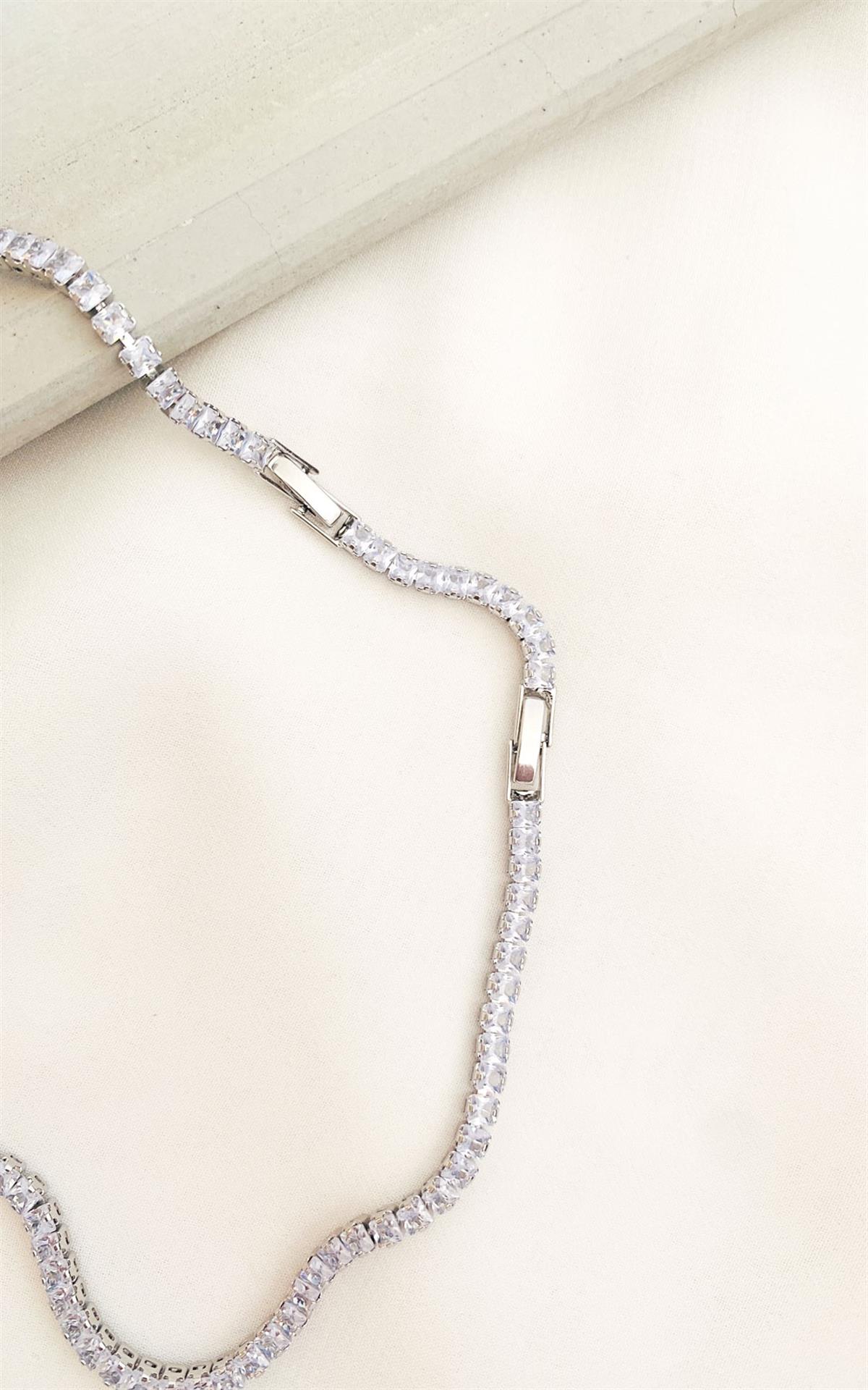 Su Yolu Gümüş Çelik Kolye