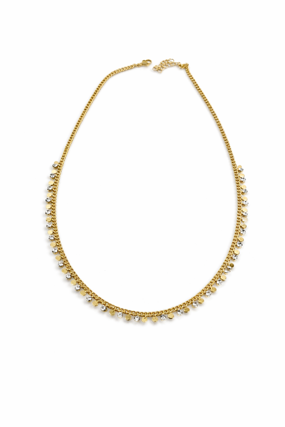 Taş ve Pul Sıralı Kolye