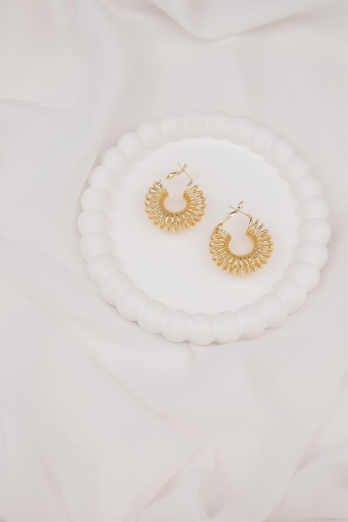 Yaylı Gold Halka Küpe