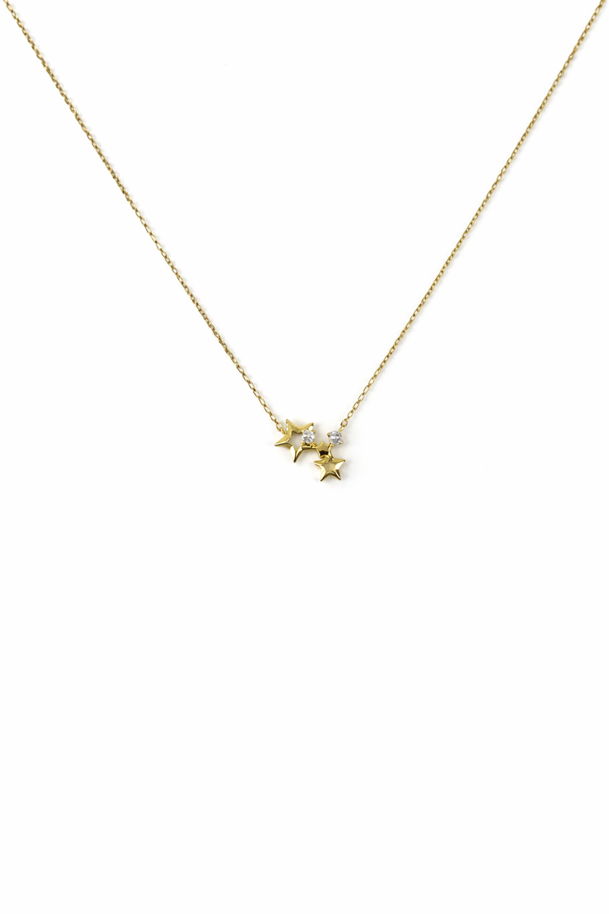Yıldız Figürlü Taş Detaylı Kolye