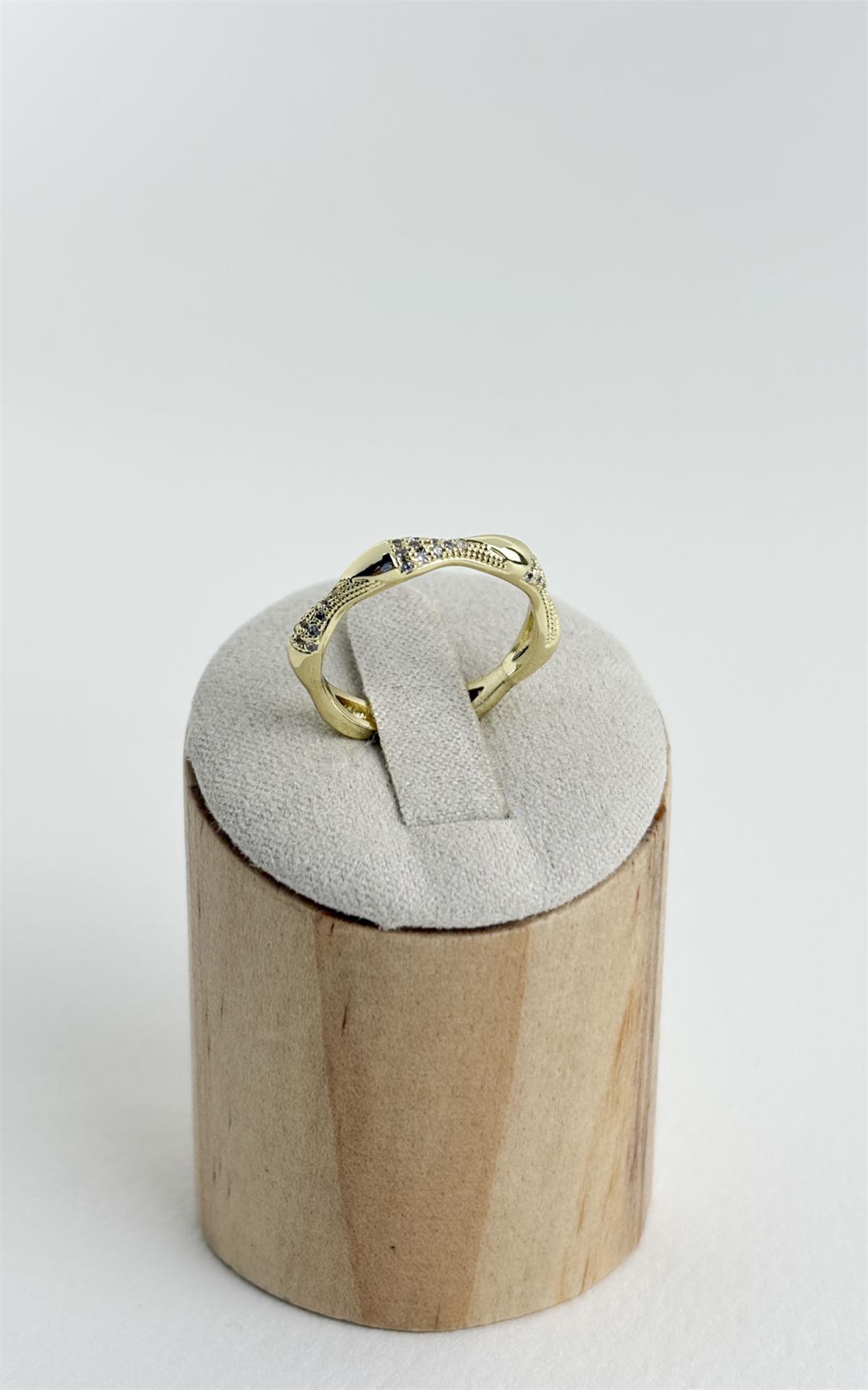 Zirkon Taşlı Kemik Model Ayarlanabilir Yüzük