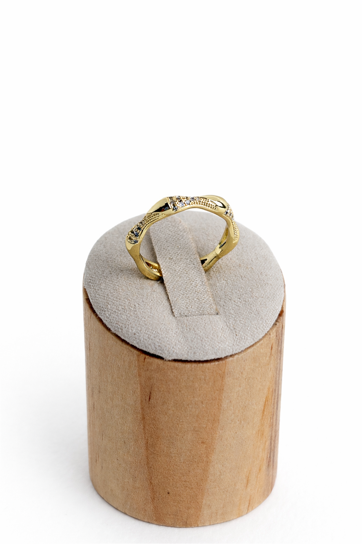 Zirkon Taşlı Kemik Model Ayarlanabilir Yüzük