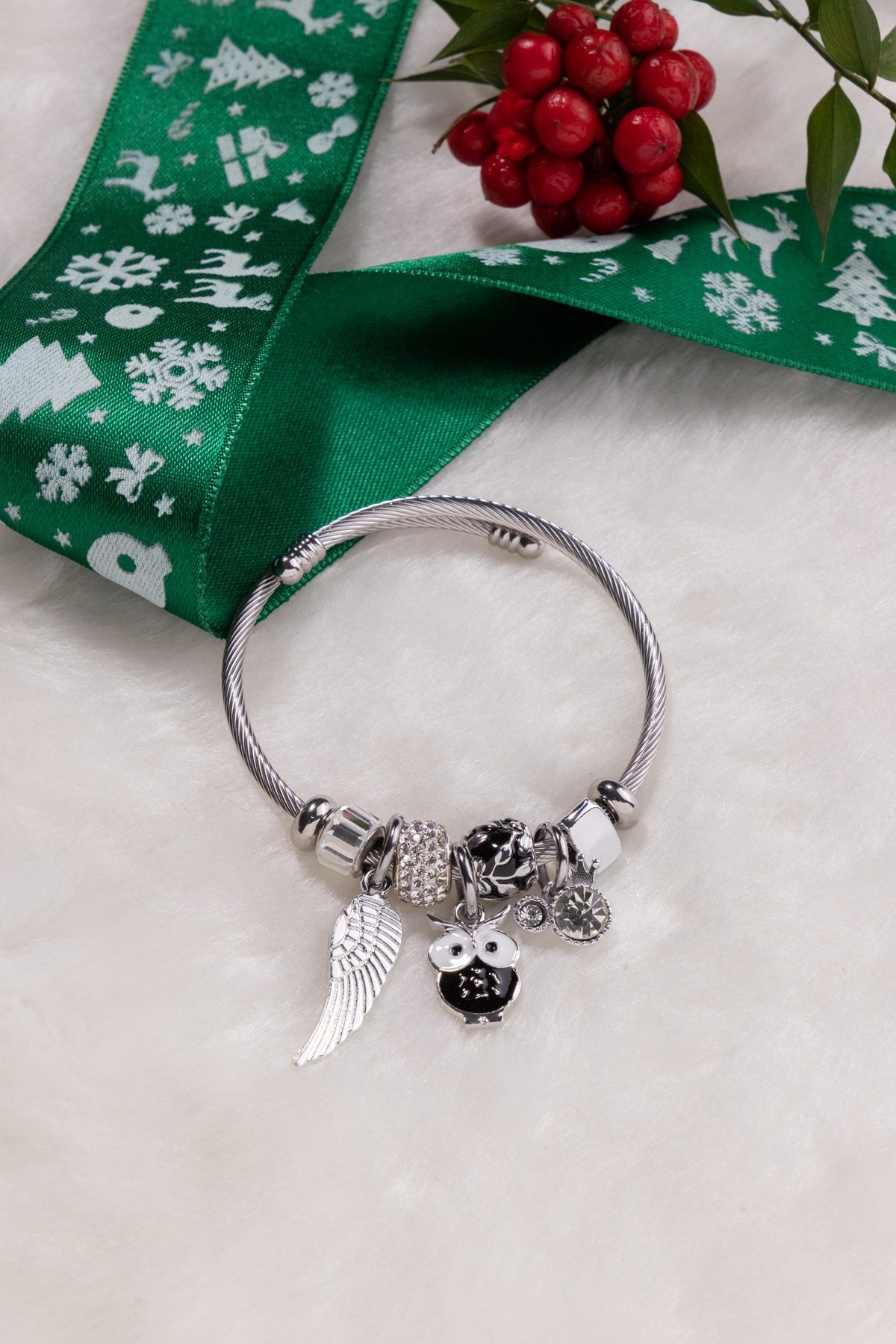 Baykuş Figürlü Charm Bileklik