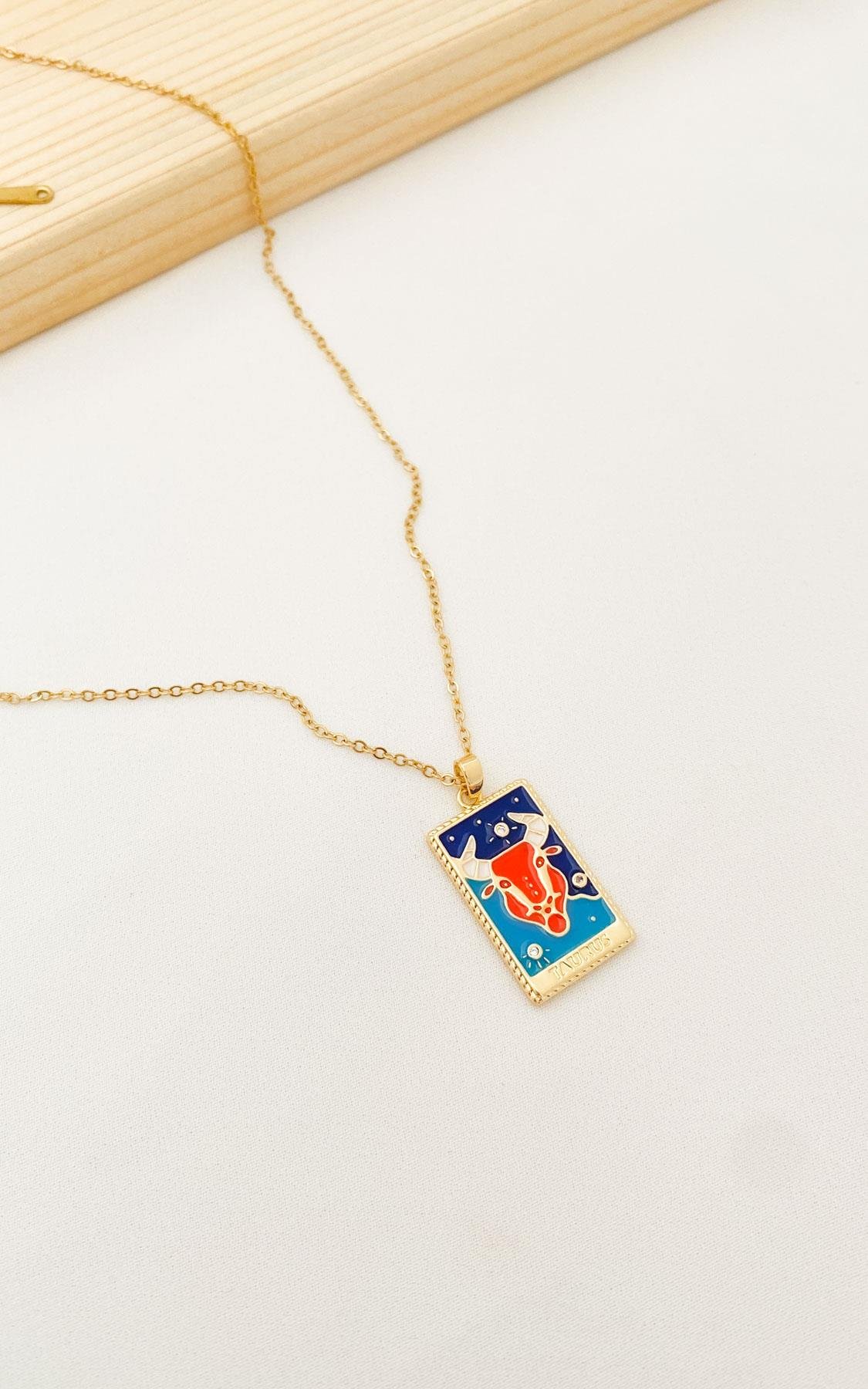 Boğa Burç Gold Çelik Kolye