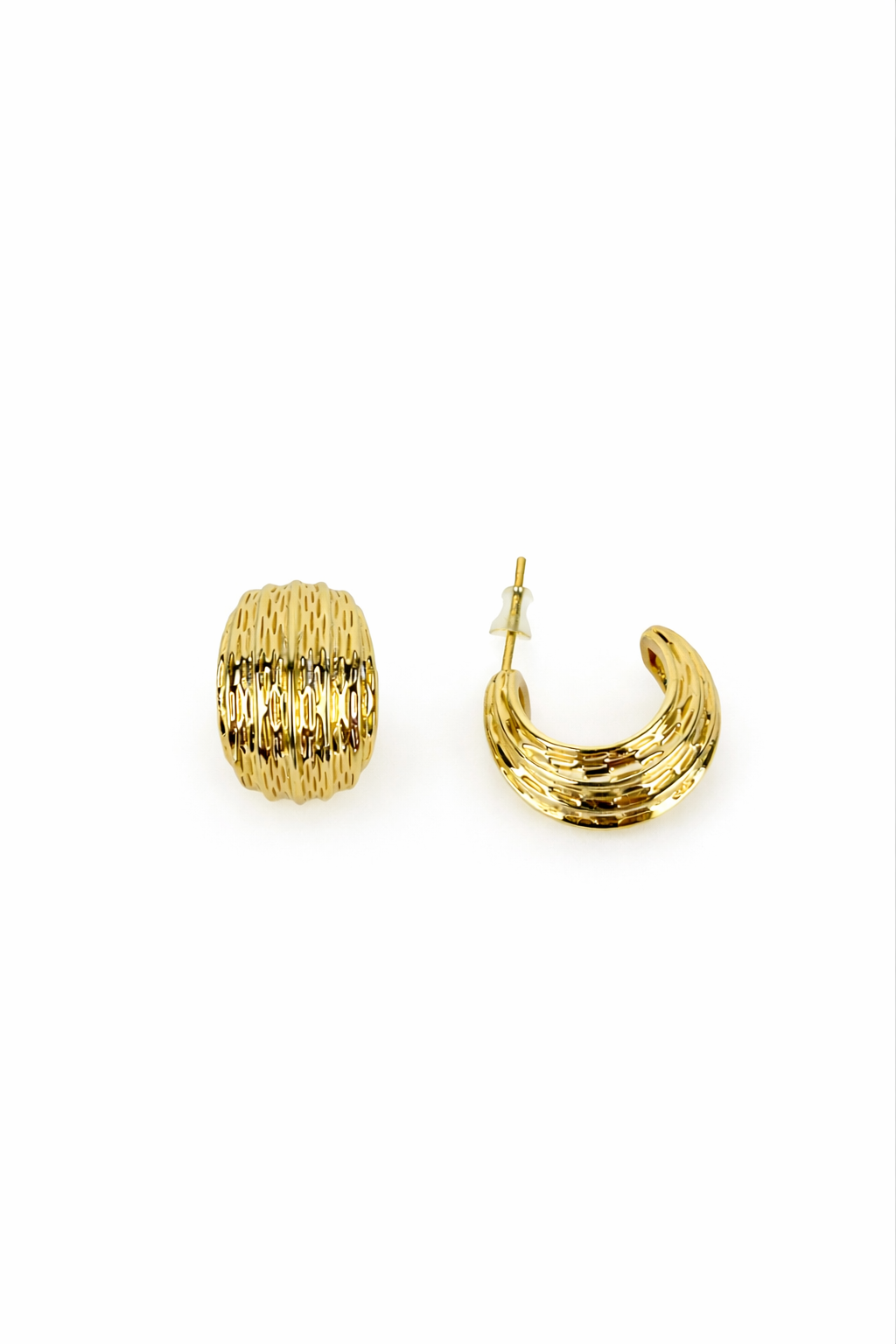 Bombeli Yarım Halka Küpe