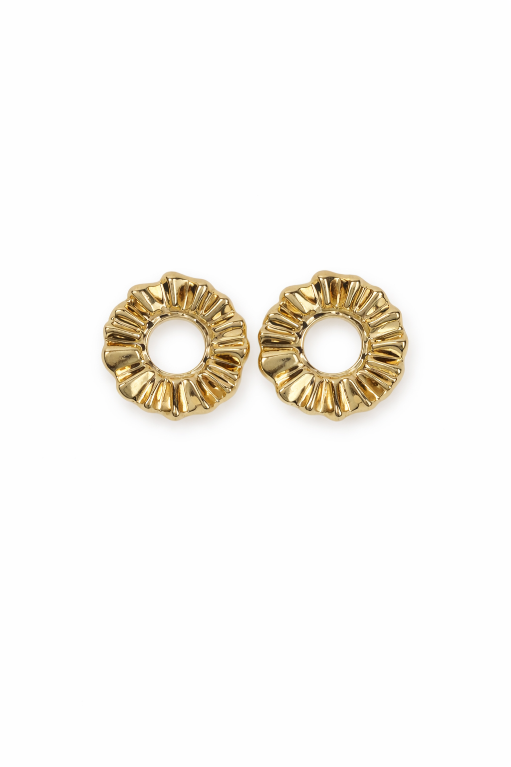 Daire Formlu Dalgalı Küpe