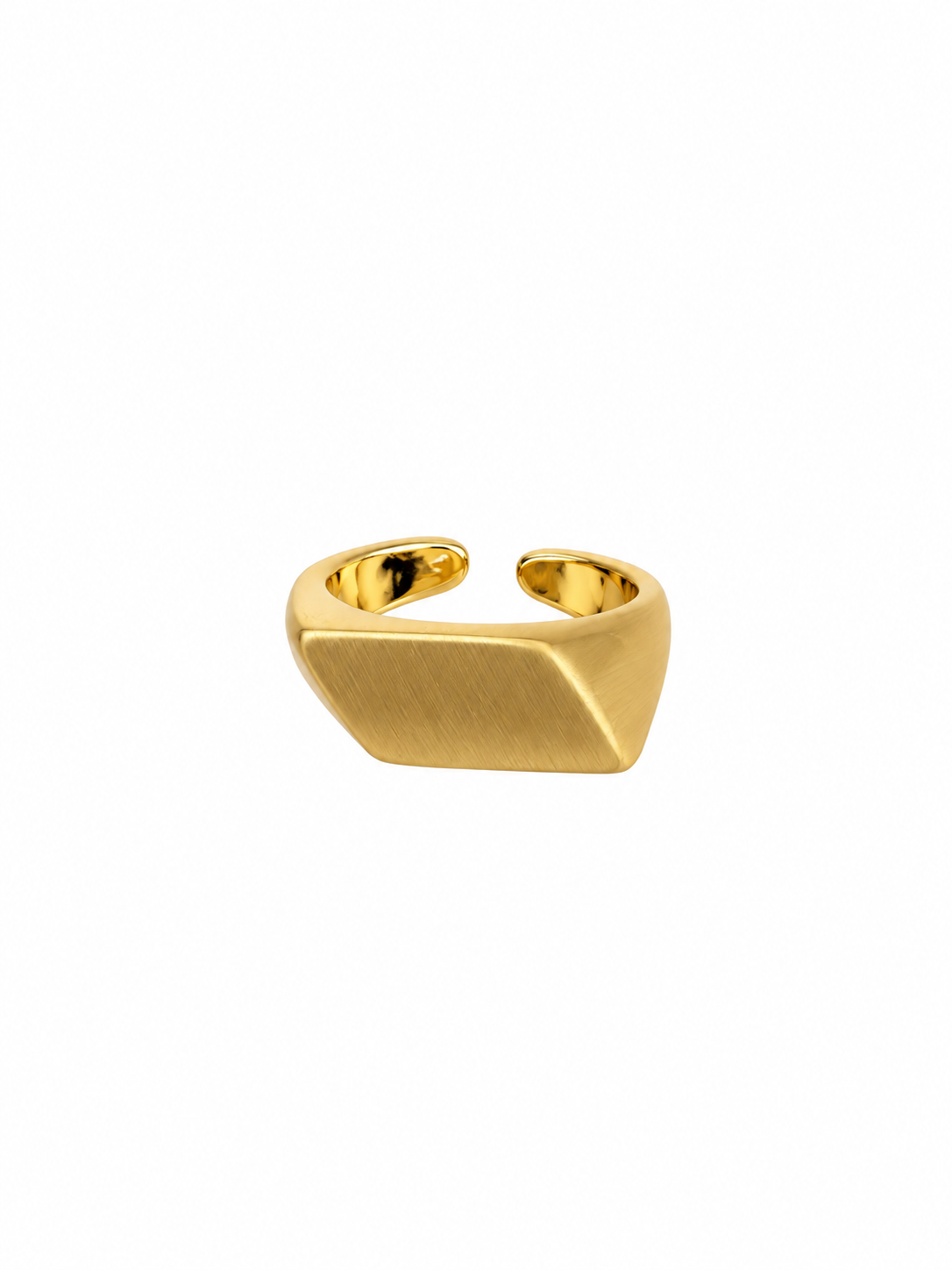 Geometrik Mat Gold Ayarlanabilir Yüzük
