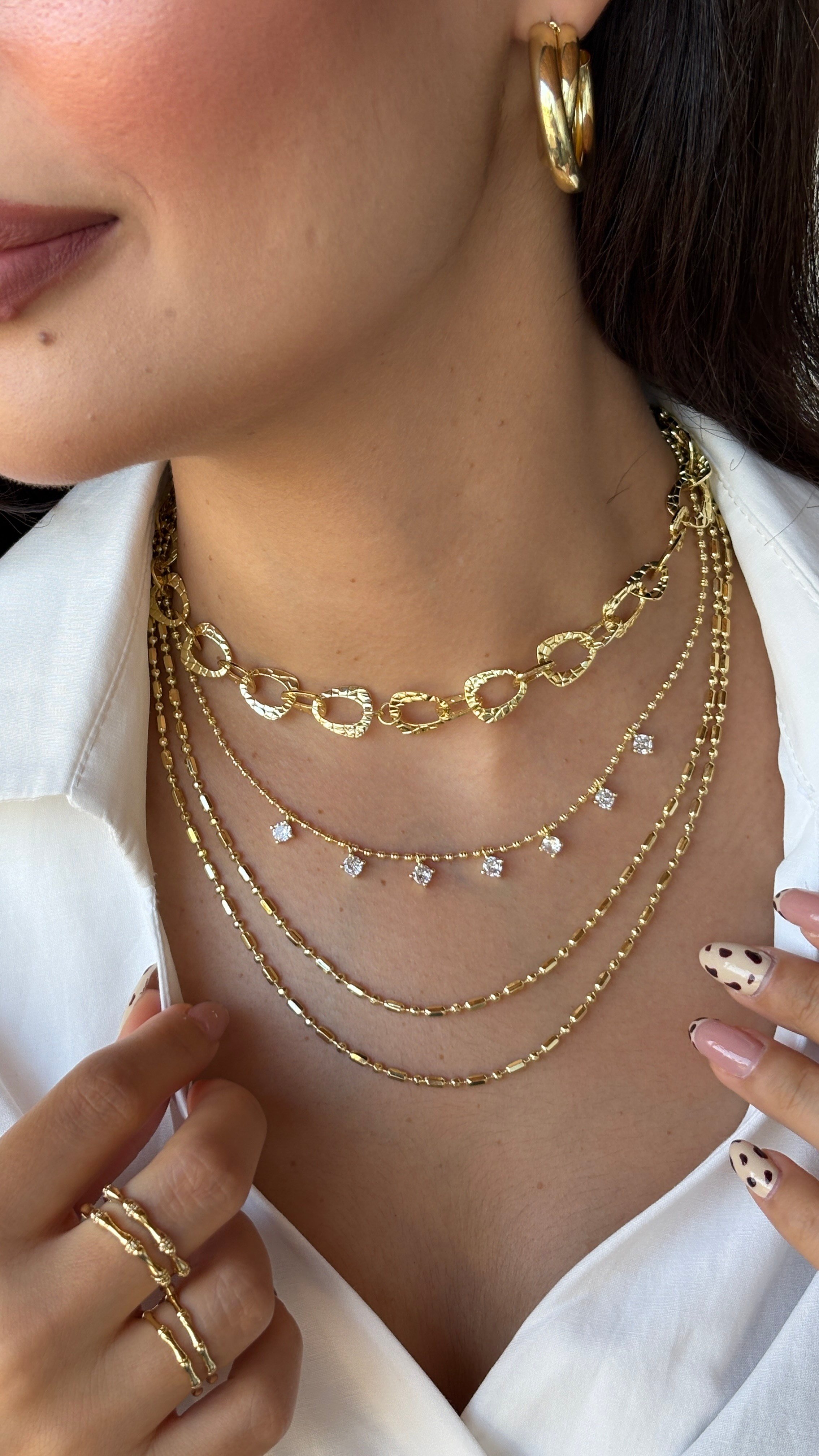 Oval Plaka Gümüş Gold Küpe