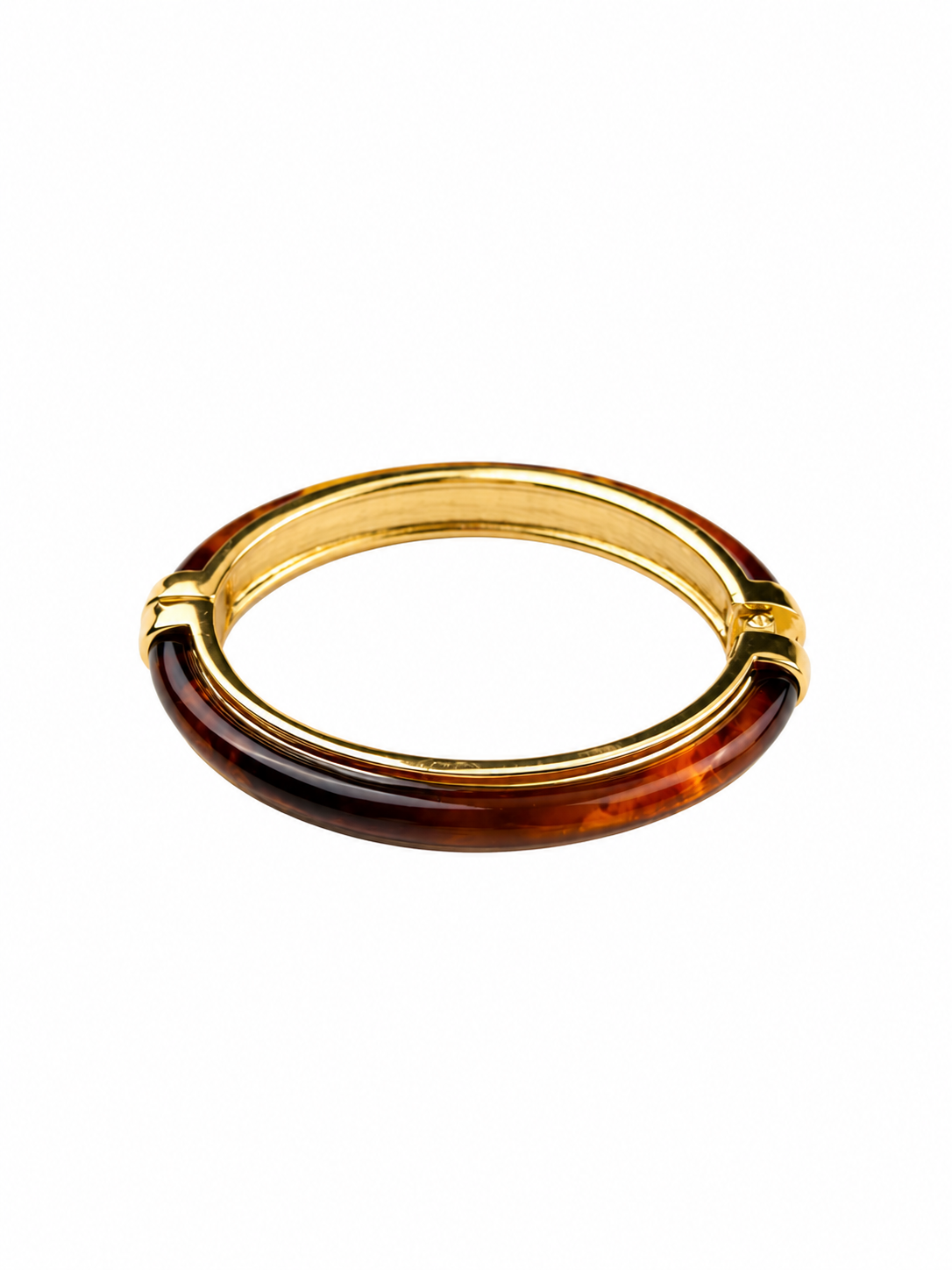 Reçine Görünümlü Gold Kelepçe Bileklik
