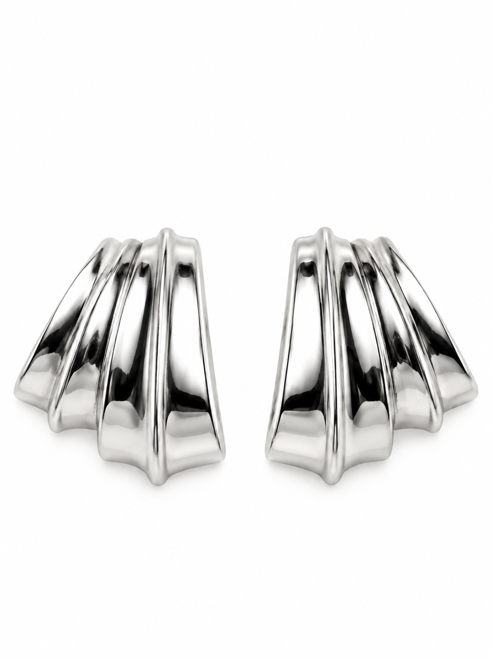 Sıralı Görünümlü Silver Küpe