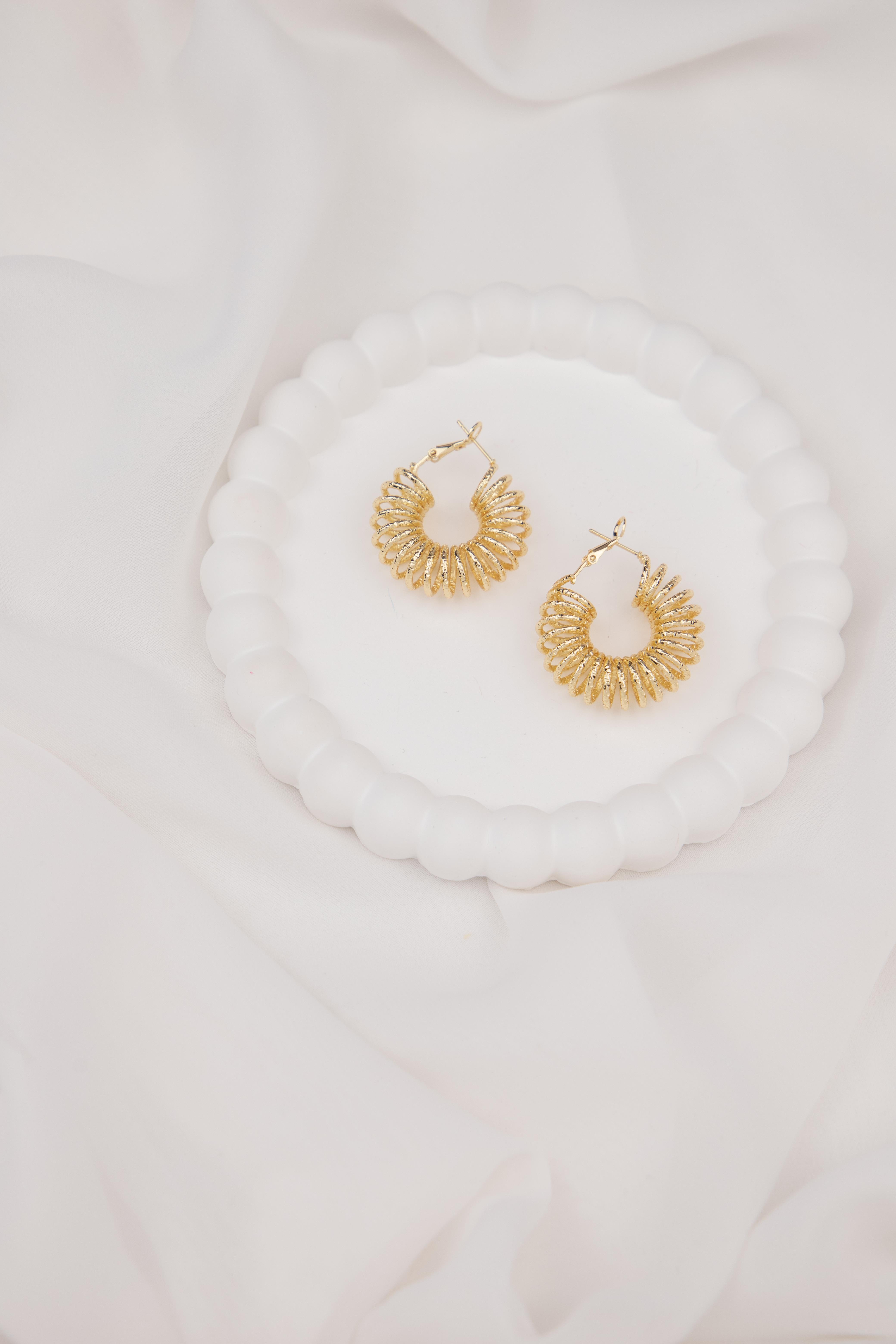 Yaylı Gold Halka Küpe