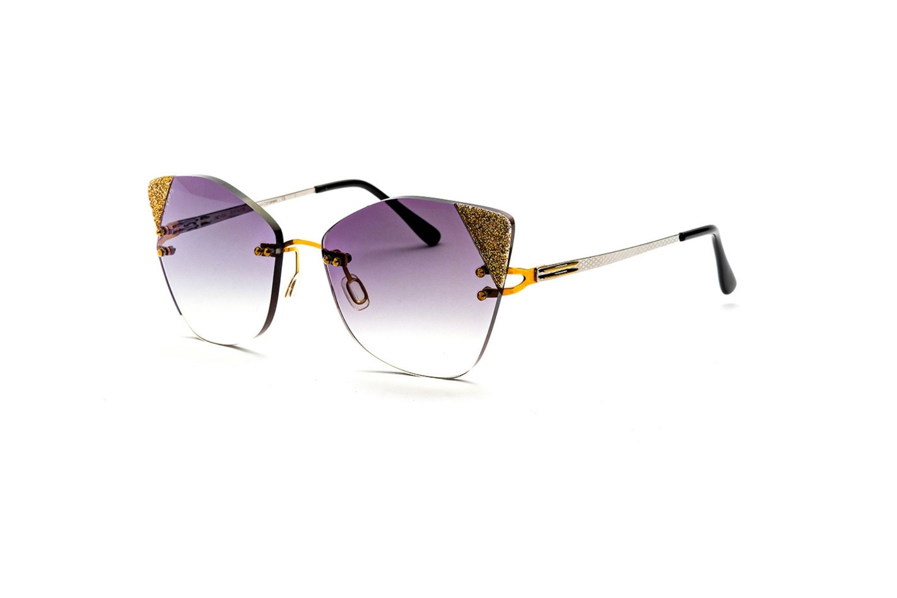 Freddie Mercury 1454 7 CAT EYE GLD SMK SIM 56