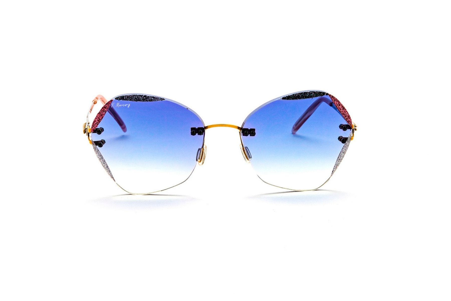 Freddie Mercury 1454 8 GEO GLD BLK STONE BLUE 54
