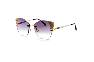 Freddie Mercury 1454 7 CAT EYE GLD SMK SIM 56