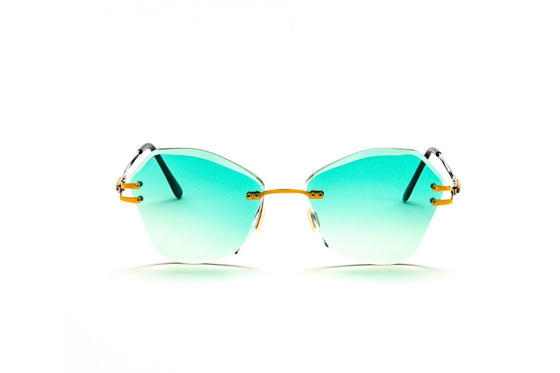 Freddie Mercury 1454 21 CAT EYE GLD GRN 56
