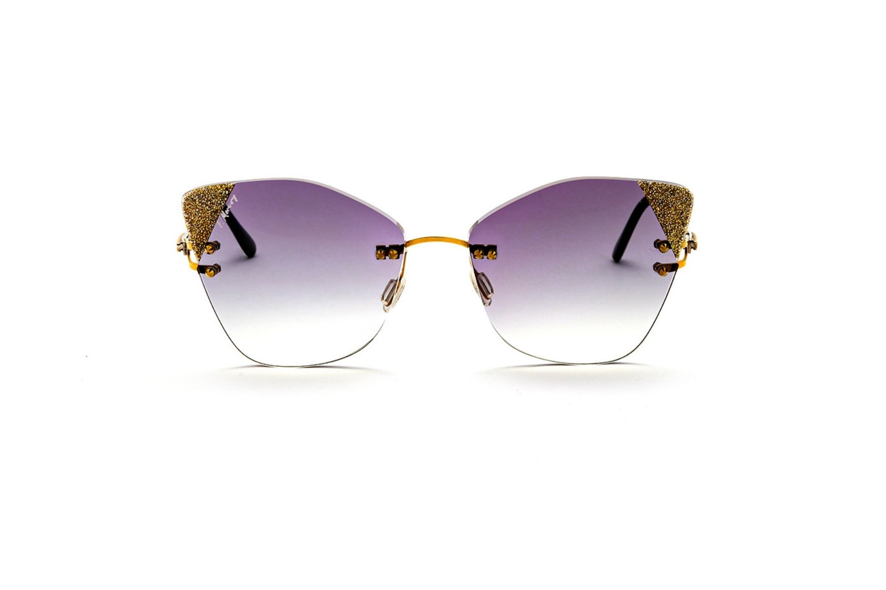 Freddie Mercury 1454 7 CAT EYE GLD SMK SIM 56