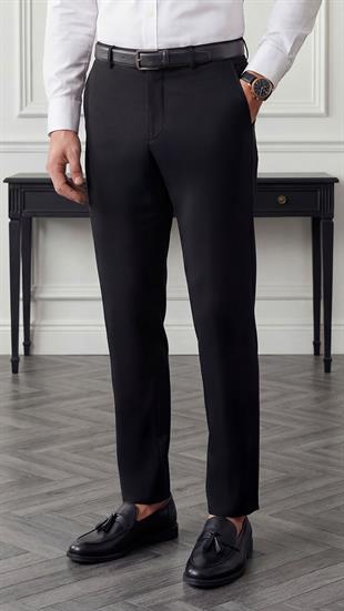 Mavi Siyah Dama Slimfit Oduncu Gömlek &  Beyaz Slimfit Tişört & siyah Pantolon 3lü Kombin