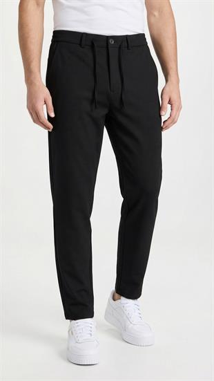 Siyah ipli Kolay Ütülenebilir Easy Iron Jogger Erkek Pantolon