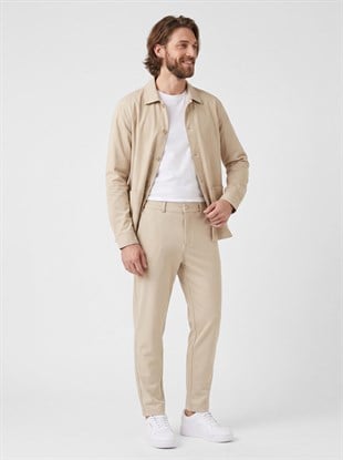 Spor Klasik Bej Kolay Ütülenebilir Easy Iron Erkek Pantolon