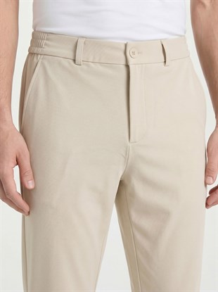 Spor Klasik Bej Kolay Ütülenebilir Easy Iron Erkek Pantolon