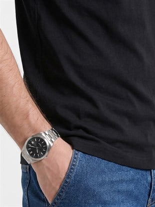 Premium %100 Likralı Organik Pamuk Basic Slimfit SiyahErkek Tişört