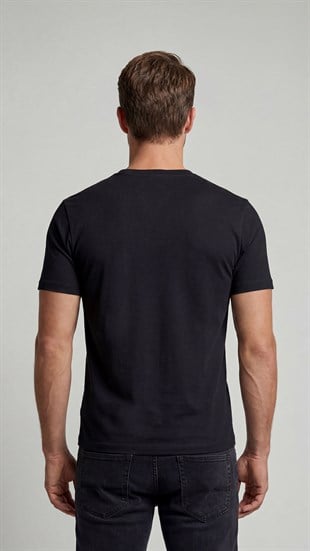 Premium %100 Organik Pamuk 2li Beyaz-Siyah Basic Slimfit Erkek Tişört