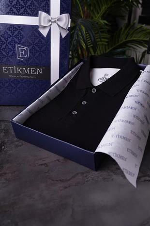 Gri Siyah Çift Renkli Erkek Polo Yaka Tişört