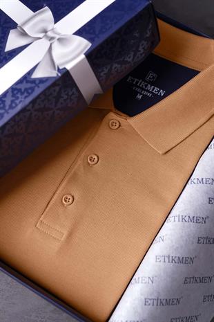 Lacivert Hardal Çift Renkli Erkek Polo Yaka Tişört