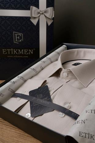 Sütlü Kahve Slimfit Erkek Gömlek