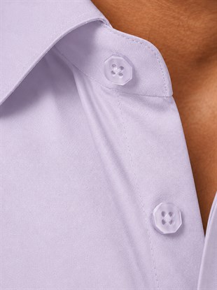 Lila Saten Slimfit Erkek Gömlek