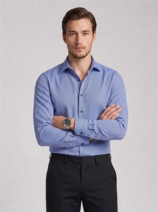 Taş Mavi Slimfit Erkek Gömlek