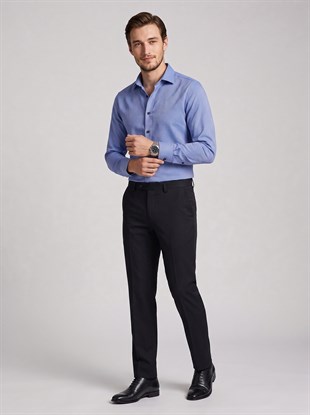 Taş Mavi Slimfit Erkek Gömlek
