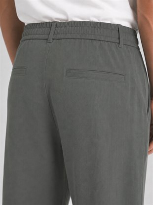  Haki Relax Fit İpli Baggy Pantolon