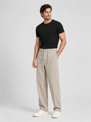 Vizon Relax Fit Bağcıklı Baggy Pantolon
